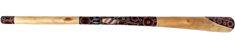 Un didgeridoo en teck peint