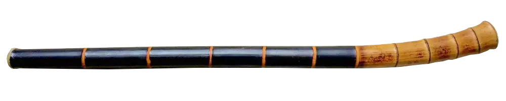 Un didgeridoo en bambou artisanal