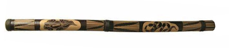 industrial bamboo didgeridoo with burned decoration