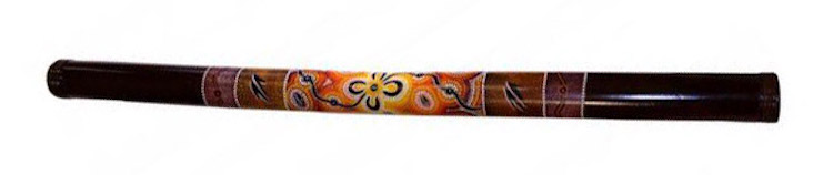 Didgeridoo peint en bamboo 