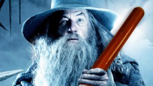 Gandalf with a didgeridoo