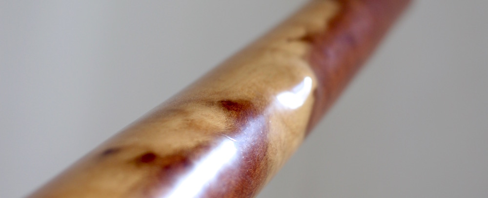 The varnish on the didgeridoo