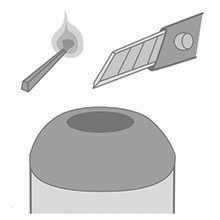 diagram of the match and the cutter to shape beeswax